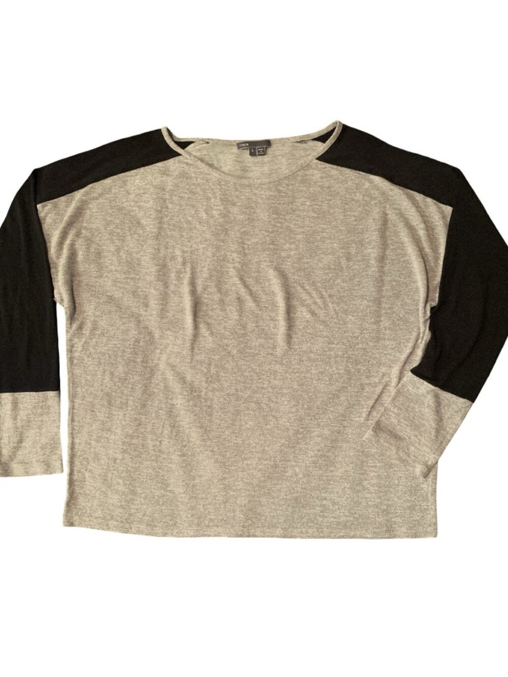 Vince. Women's Long sleeve Top Shirt  Tunic Gray Black  & Gray Size Large Soft